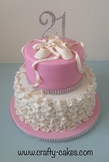 Ballerina shoes & ruffles cake